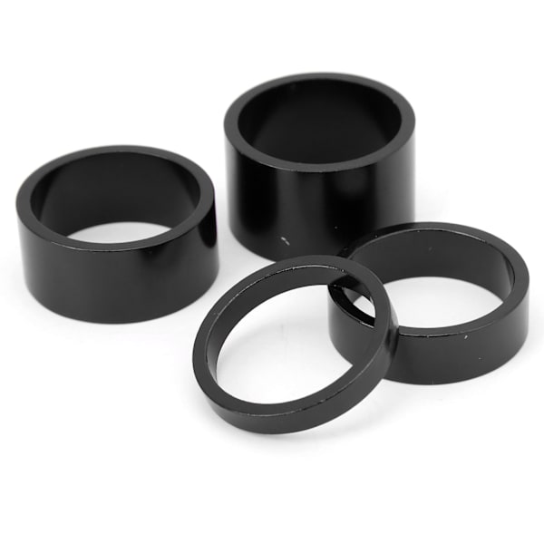 4 kpl / set polkupyörän etuhaarukan aluslevyn kuulokevälikkeet 5 10 15 20 mm kuulokkeen varren aluslevyn tiiviste musta