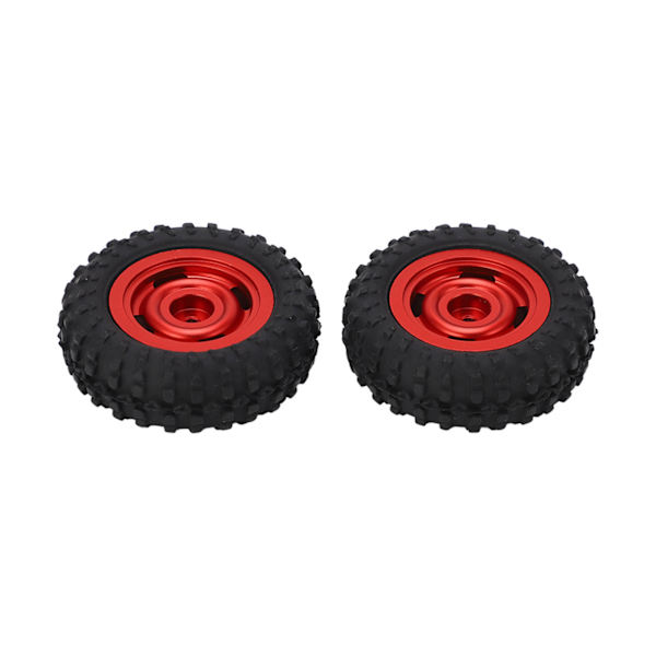 2 stk./sett 50 mm felg gummidekk med 4 hull for AXIAL SCX24 1/24 RC bil oppgraderingsdeler rød