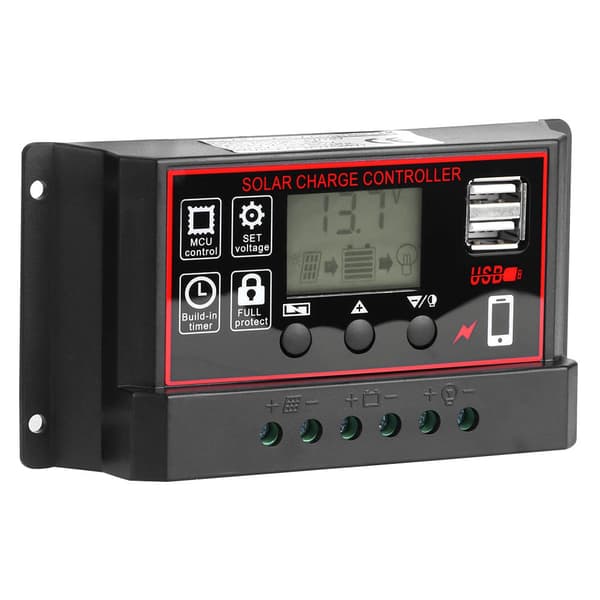 12V 24V 50A Solcelle Oplader Fotovoltaisk Controller USB 5V Output med Digitalt Display