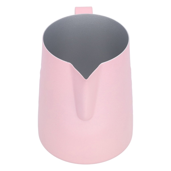 Melkeskummerkopp 304 Rustfritt Stål Tykk Kaffe Latte Melkekanne 600ml Rosa
