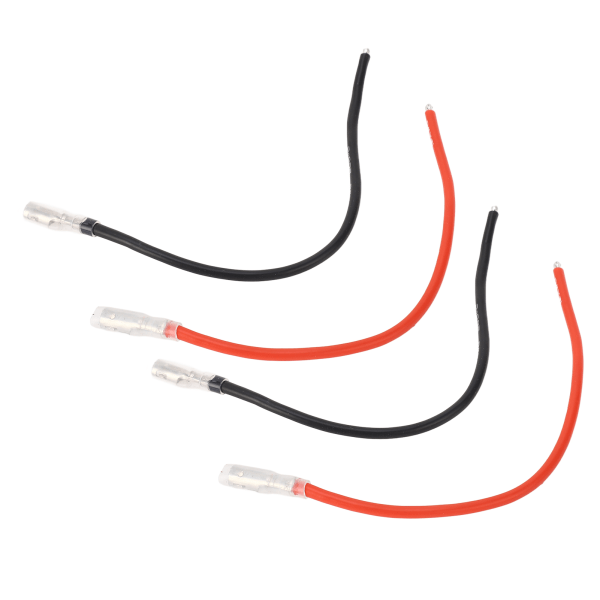 10 st RC Borstad Motorkabel Svart Röd 4mm Banankontakt 16AWG Silikonkabel för Axial Scx10