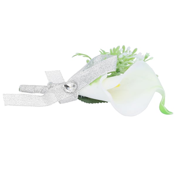 Kunstig blomst bryllupskorsasj brudgom brud brudgom bryllupsfest dekor melkehvit