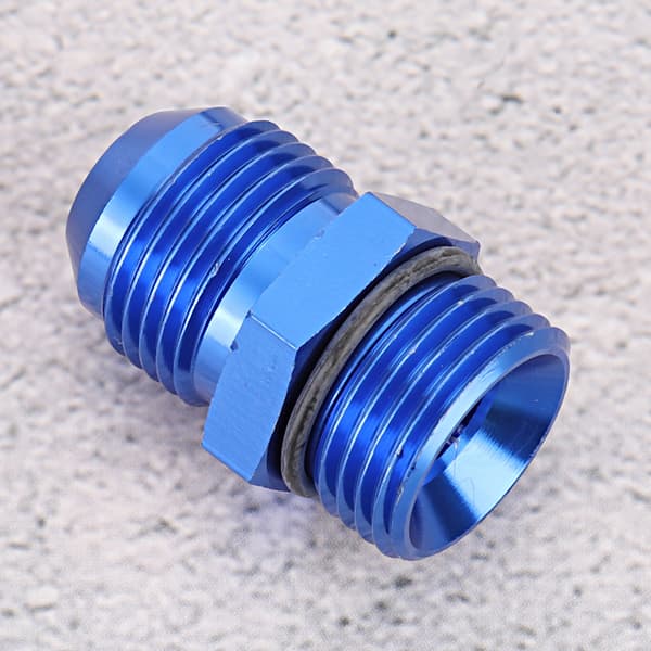 AN10 til ORB10 Hanadapter Fitting Blå T6061 Aluminium Legering