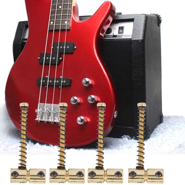 4 st elgitarr basstall sadlar ersättning musikinstrument tillbehör (guld)