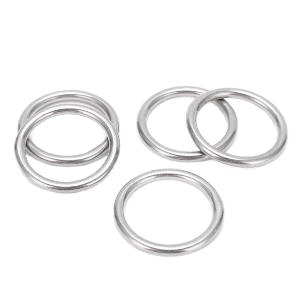 5 stk. Sveiset O-ring Rustfritt stål Marine Grade Rund Ring for Seiling Dykking Bagasje 4x30mm