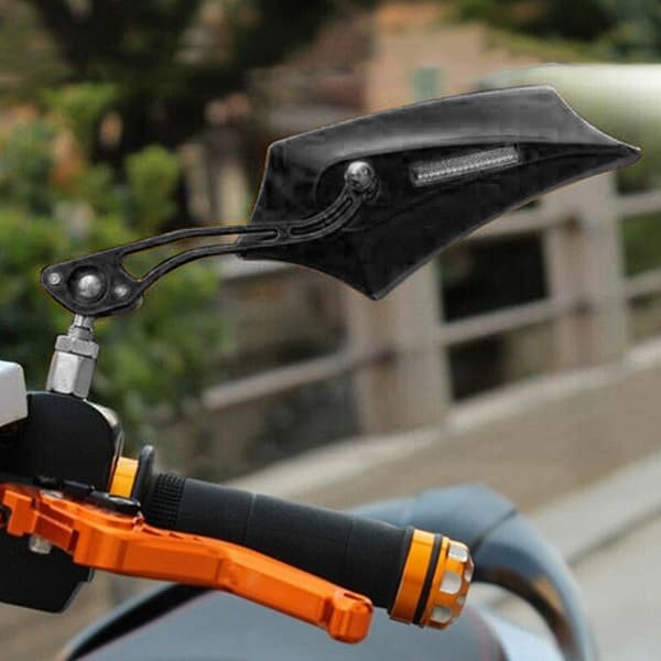 Et par universelle motorcykel modificerede tilbehør bakspejl (sort)