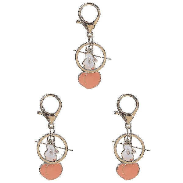 3 kpl Dripping Peach avaimenperä laukku avaimenperä riipus lisävaruste (eri värit)