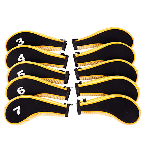10st/ set Head Covers Dragkedja Club Covers Iron Club Head Covers