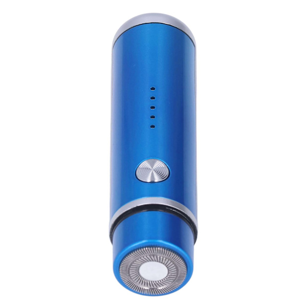 Bärbar elektrisk rakapparat Mini elektrisk rakapparat USB uppladdningsbar rakapparat för män kvinnor ResaBlå