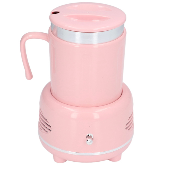 Kyl- och värmekopp, enkel att använda, snabb kylning och uppvärmning, aluminiumkropp, stabil, halkfri, kaffevärmare för kaffebjörn, rosa