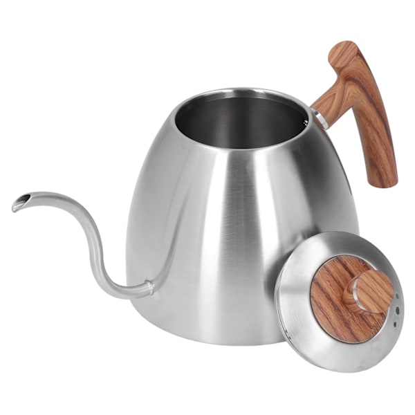 Häll över vattenkokare 800 ml Hållbar Rostfri Stål Bakelit Handtag Ergonomisk Design Svanhals Pip Kaffe Vattenkokare