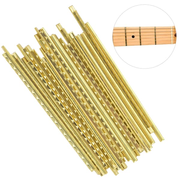 19 st/set 39\" Klassisk Akustisk Gitarr Greppbräda Mässing Bandtråd Bredd 2.2mm