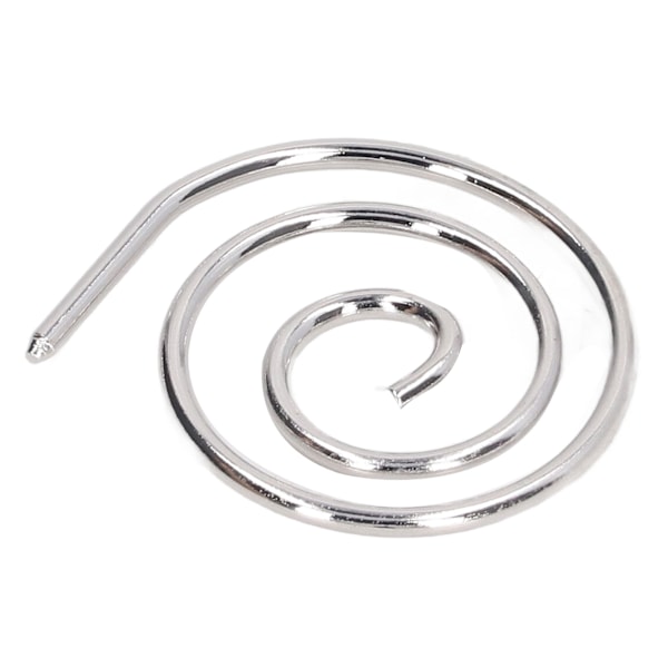 Spiralformad cirkulär sticka i rostfritt stål, rostfri, slät spets, handgjort stickverktyg för stickare, silvervit, 1 st