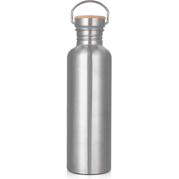 Sportsvandflaske i rustfrit stål, BPA-fri, lækagebestandig, 1L, til træningscenter, rejser, camping