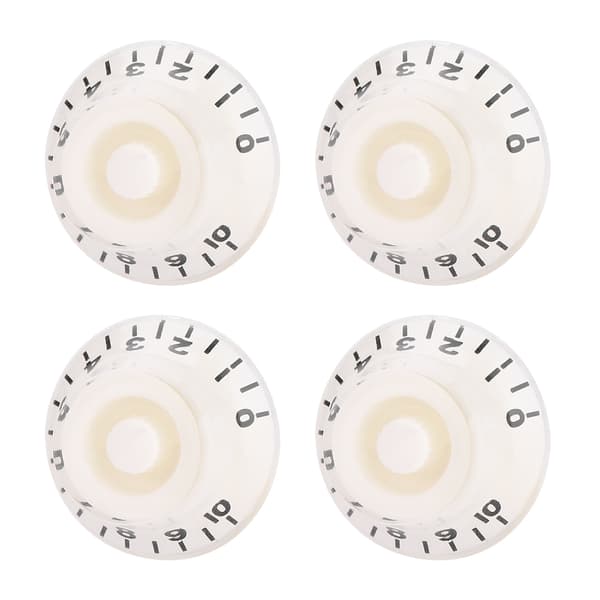 4 stk. Speed Tone Volume Kontrolknapper til EPI LP Elguitar (Hvid Sort)