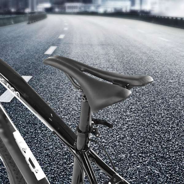 Carbon PU læder cykelsadel til bjergvejscykling Udhulet sædepude