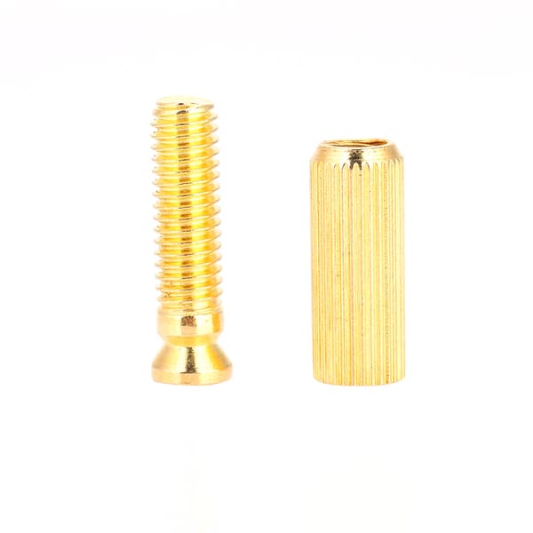 2 st 8 mm justerbara elgitarr Tremolo Stall Studs & Ankare för Floyd Rose (Guld)