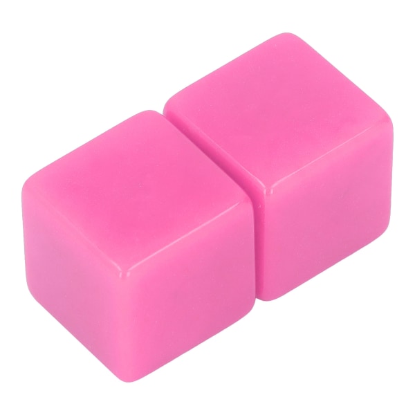 6st Blank set rätvinklig plast hexaedriska kuber Klassrumsbrädspel DIY Math Counting Undervisningsfest Favor Fun Pink