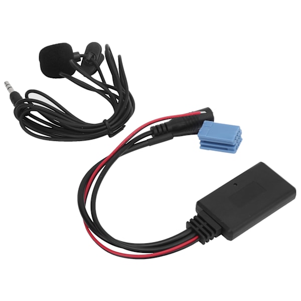 Auton stereokaiutinmikrofon Mini ISO 8-nastainen johdinsovittimella Bluetooth 5.0 matkapuhelimelle tabletille MP3