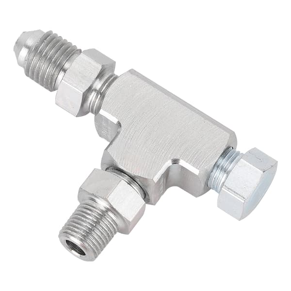 Adapterkoppling T-rör 3-vägs 1/8\" NPT till 4AN & plugg block oljematning trycksensor
