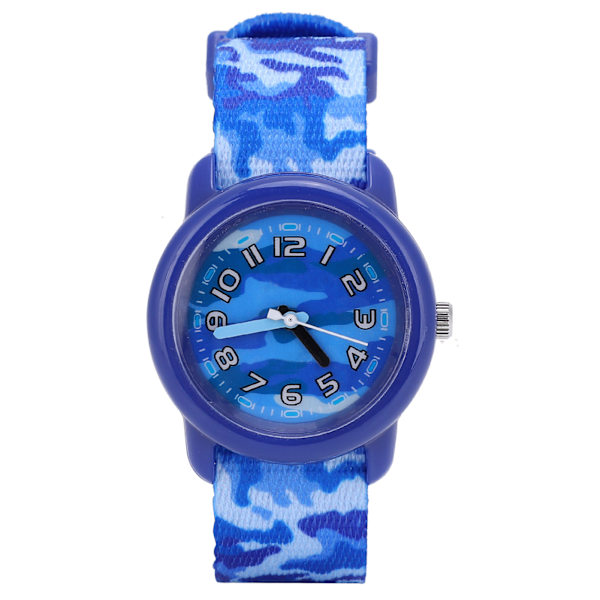 Barn Cartoon Quartz Watch Small Time Teach Armbandsur med mjukt polyesterband