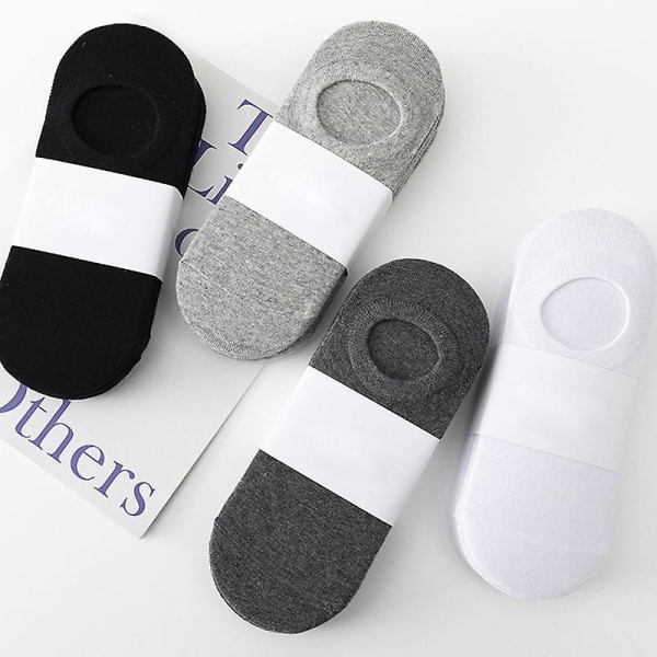Menns 6-pakke med usynlige hvite sokker - toppsokker i myk bomull: Komfort og stil - usynlige sokker for menn