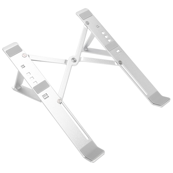 Hopfällbart laptopstativ, ergonomiskt ställ för surfplatta, justerbar höjd för 10-17 tum bärbar dator, silver