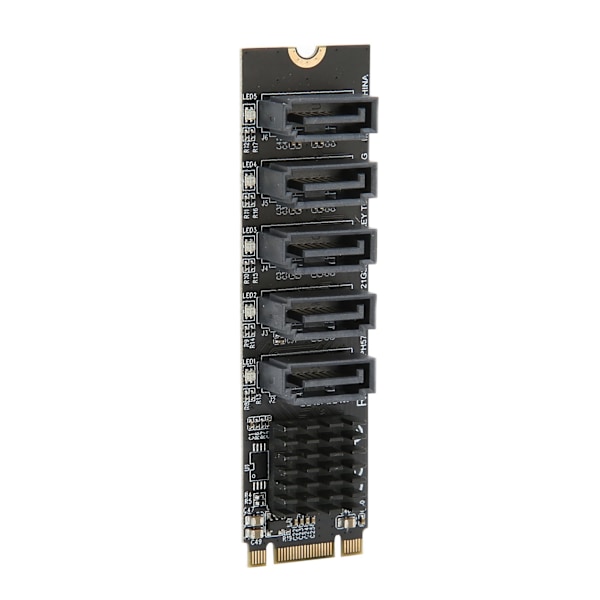 Konverter Adapterkort M.2 NGFF BKEY SATA til 5 Port 6Gbps Stabilt Drift Udvidelseskort