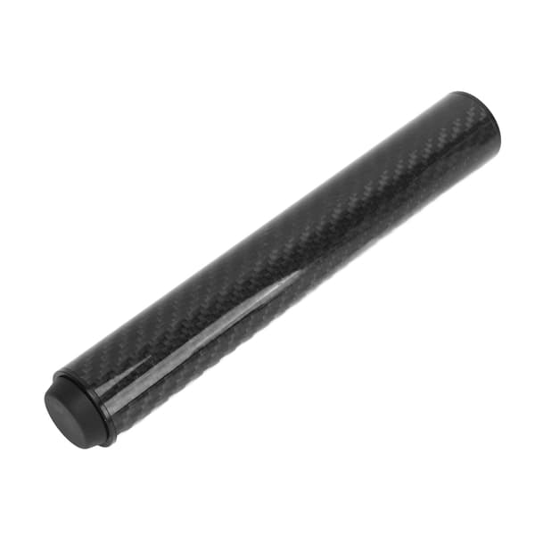 Pool Cue Forlænger Kulfiber Rør Professionel Billardkø Forlænger med Bumper Sort 8 Tommer
