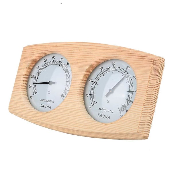 Træ saunatermometer og hygrometer 2-i-1 dampsaunatilbehør