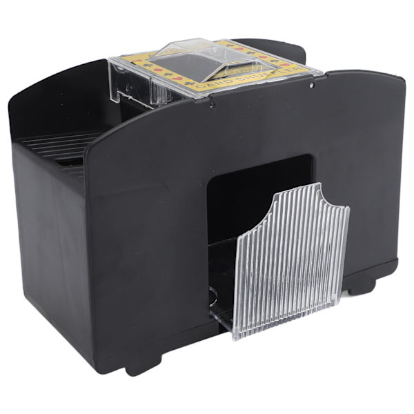Automatisk kortstokkblander for 4 kortstokker, batteridrevet, rask kortblandingsmaskin for hjemmefester