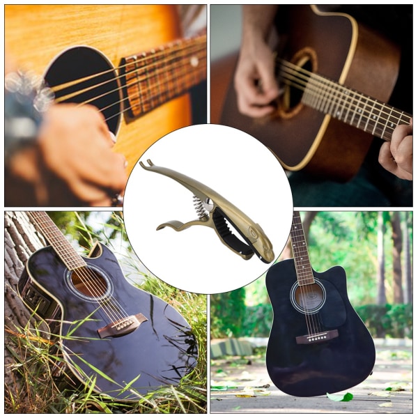 K72 Gitarr Capo Zinc Ally Bronsfärgad Grodformad Capo för gitarr Ukulele Mandolin