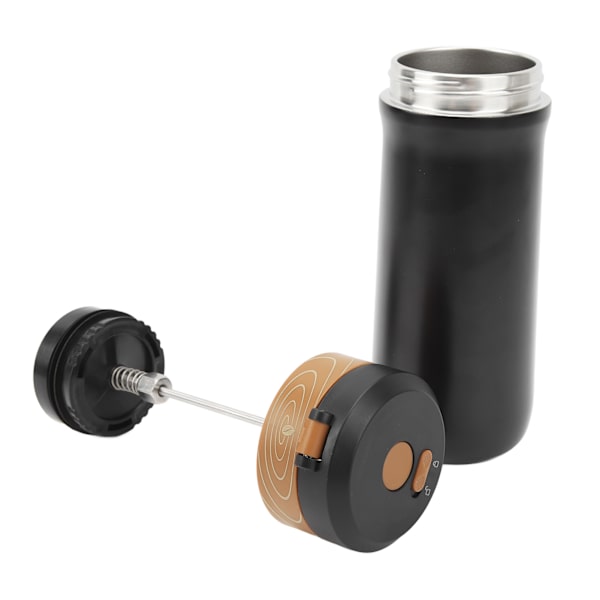 French Press Kaffebryggare Reseportabel Dubbelväggig Rostfri Isolerad Mugg