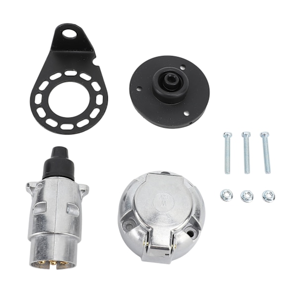 DC12V 7-polig lastbil Trailer Plug Socket Kit Signalkontakt Kabelstamme Monteringsfästesatser för bilsläp RV Truck Ship