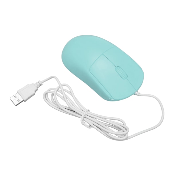Trådbunden Mus Optisk 1200DPI USB-Port Ergonomisk Design Plug and Play Datormus för Bärbara Datorer Stationära Datorer Blå