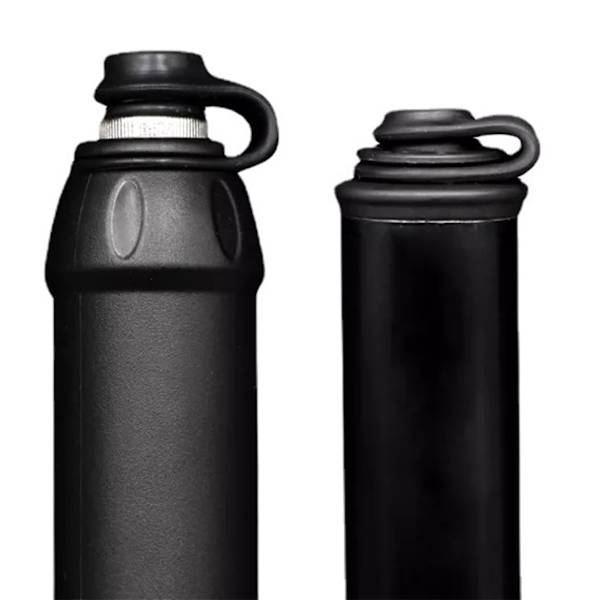 Bærbart sykkelpumpe med 3 luftdyser, aluminiumslegering, ballpumpe, inflator for utendørs, svart