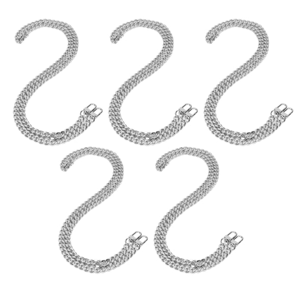5 stk 1,2 m fortauskantkjede Rustsikkert metallhåndverksfortauskant Twisted Links-kjede for DIY-smykker å lage sølv