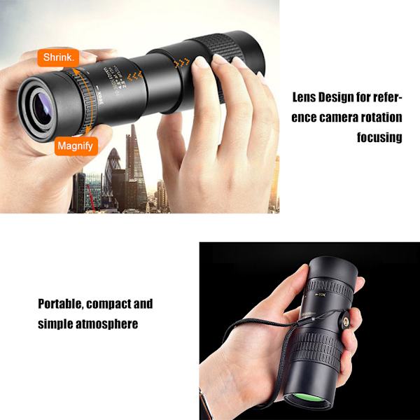 Monocular Scope HD Prism 10X100 Monocular Telescope for Racing Beach Bird Watching Bådsejlads