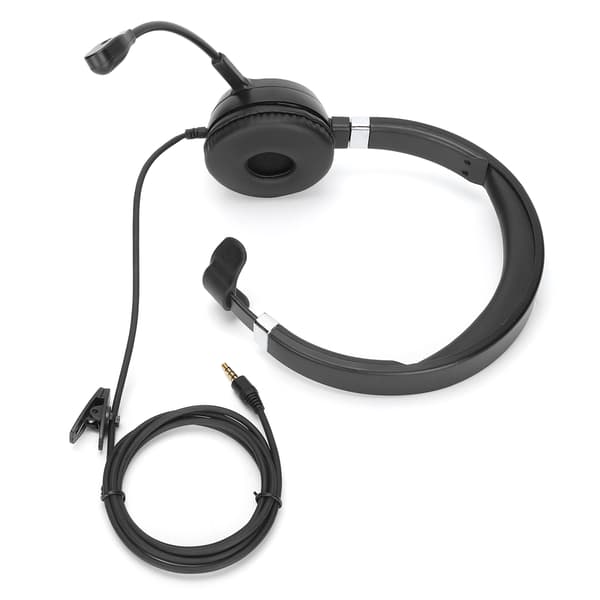 Monaural Headset Brusreducerande Mikrofon Volymkontroll Telefon