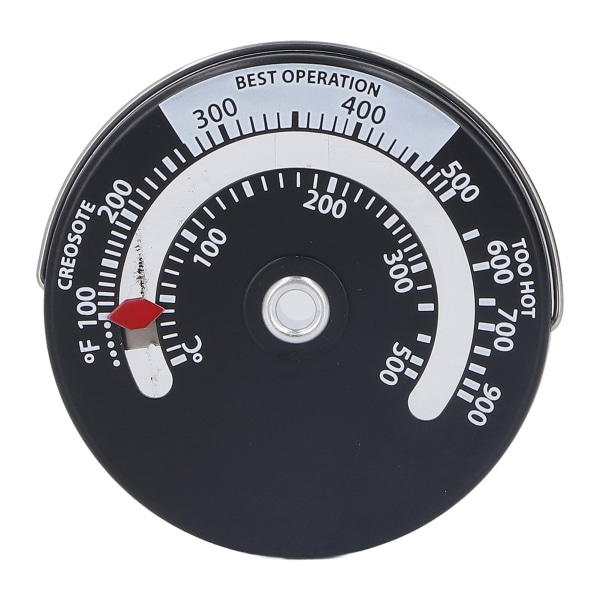 Magnetisk spis termometer 0‑500℃ Aluminiumlegering urtavla Hög precision termometer mätare för öppen spis