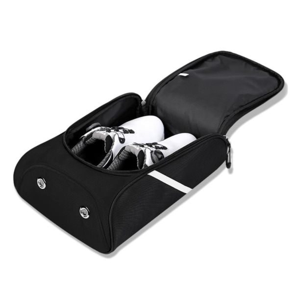 Urheilukenkälaukku Kannettava vedenpitävä nylon kenkien kantolaukku ulkokuntosalimatkoille, musta one size