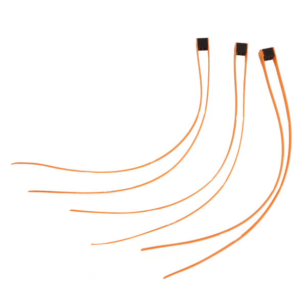 3 stk nylon kabelbinder tråd lynlås selvlåsende med trækring til udendørs sport CS udstyr fastholdelse Orange