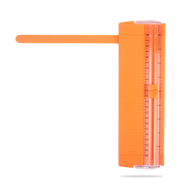 Pappersskärare Orange 2-vägs blad dubbelskala plaststål 27x8,5x2,5 cm Scrapbook papperstrimmer för hemmet