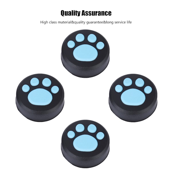 4 ST silikon joystick för PS3/PS4 tumgrepp Rocker Cap Cover för Switch Pro (blå)