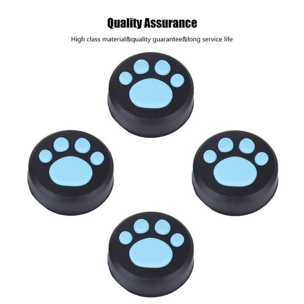 4 st silikonjoystick för PS3/PS4 tumgrepp Rocker Cap Cover för Switch Pro (blå)