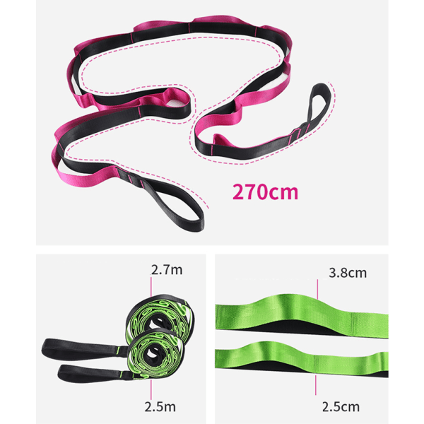 Latin Träningsband Pilates Yoga Stretch Motståndsband Elastisk träning Fitness