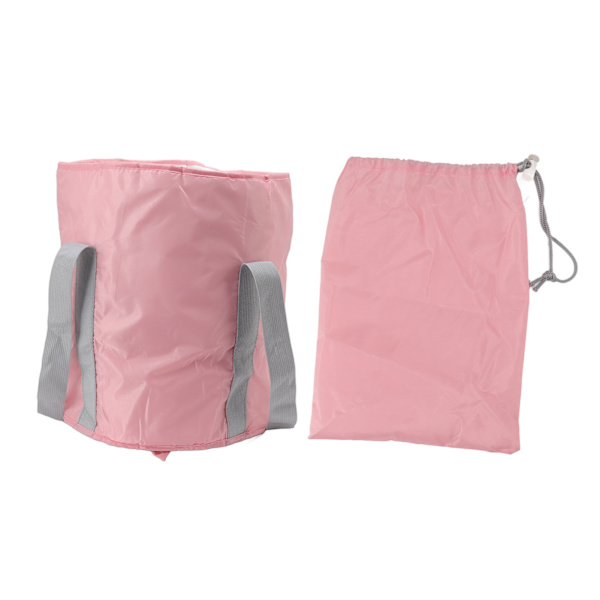 Hopfällbar fotbalja i polyester, dubbelskiktad hopfällbar campinghink med förvaringsväska för utomhusbruk, rosa