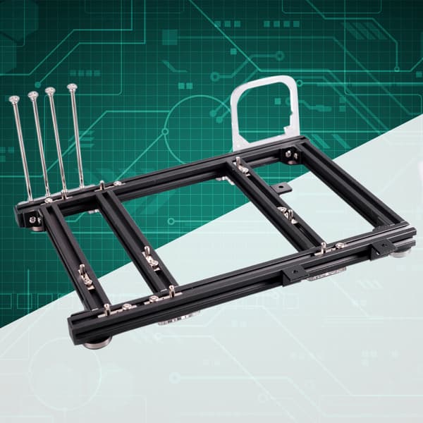 DIY Åbent Design Aluminium Legering M ATX Computer Kabinet Overclocking Test Platform (Fuld Sort S)