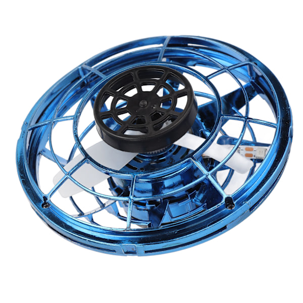 Flygande Spinner Interaktiv Avkoppling Roterbar Fingertopp Handdriven Drönare Små UFO Leksaker för Utomhus Blå
