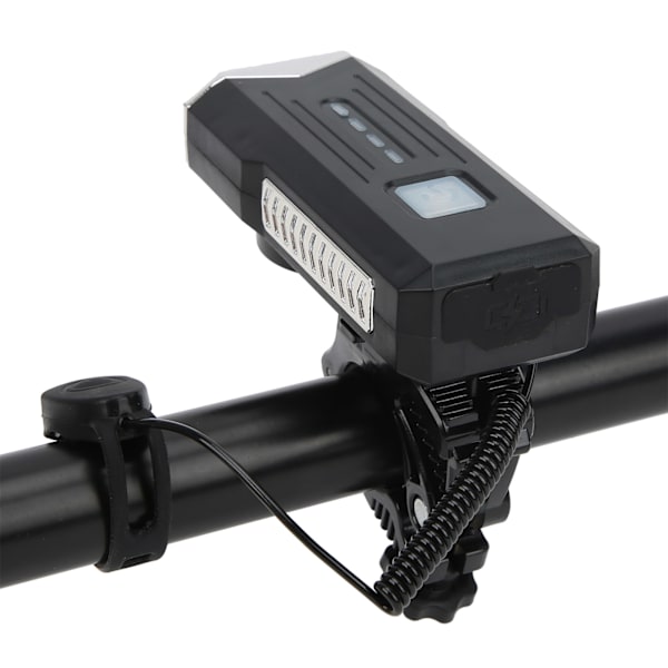 Polkupyörän etuvalo Polkupyörän vedenpitävä taskulamppu Horn Warning USB Ladattava CyclingSilver
